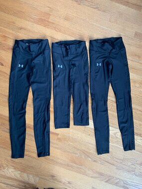 NWOT XS Under Armour Bundle of 3 Black Leggings